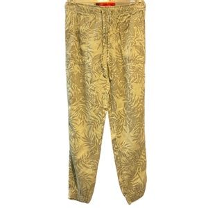 C&C California palm leaf print jogger Size S